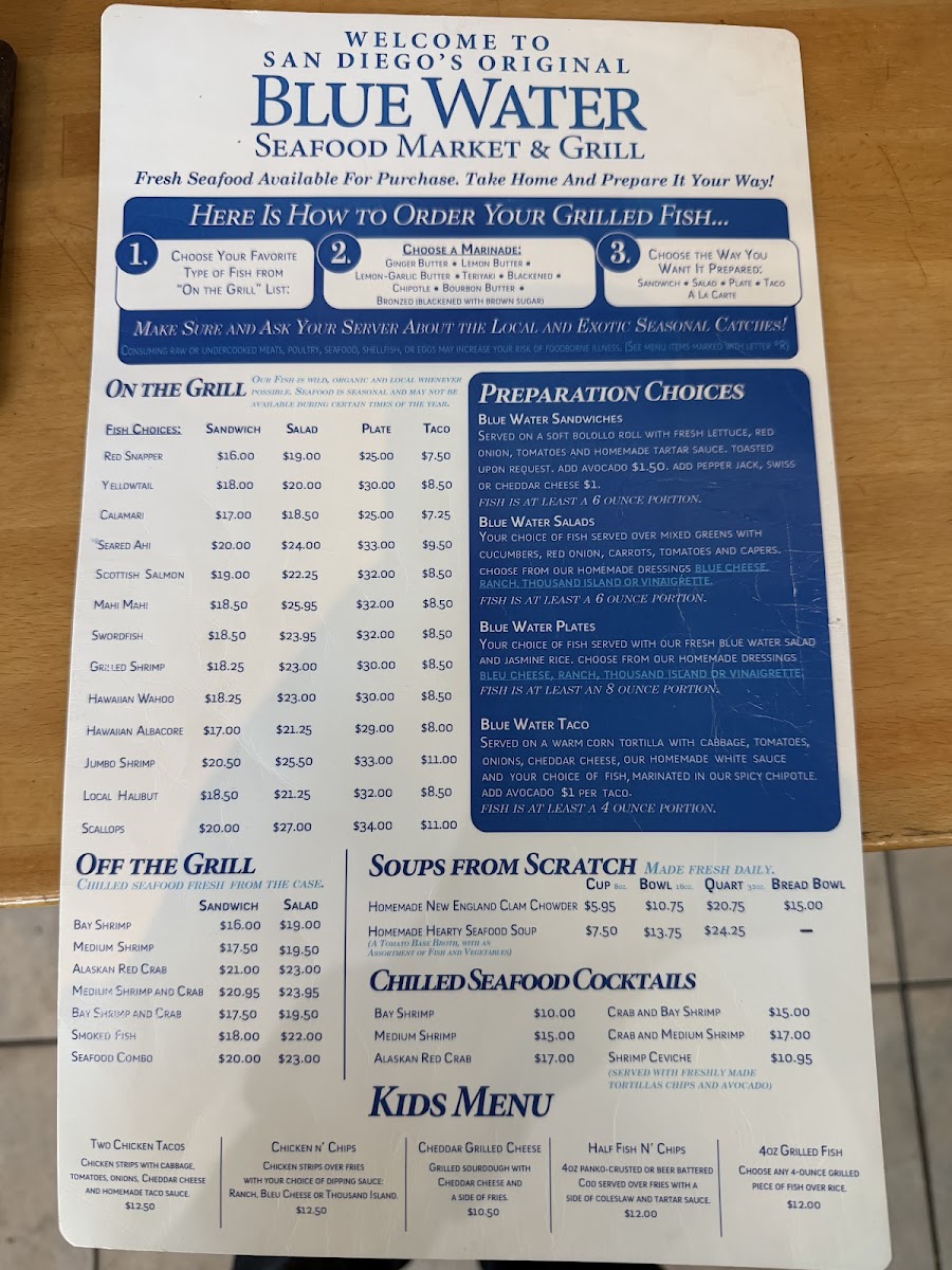 Blue Water Seafood Market & Grill Menu - Image 4